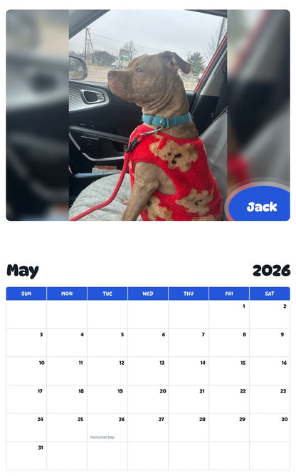 2026 - 2027 Jack - Pawidols Pet Calendar