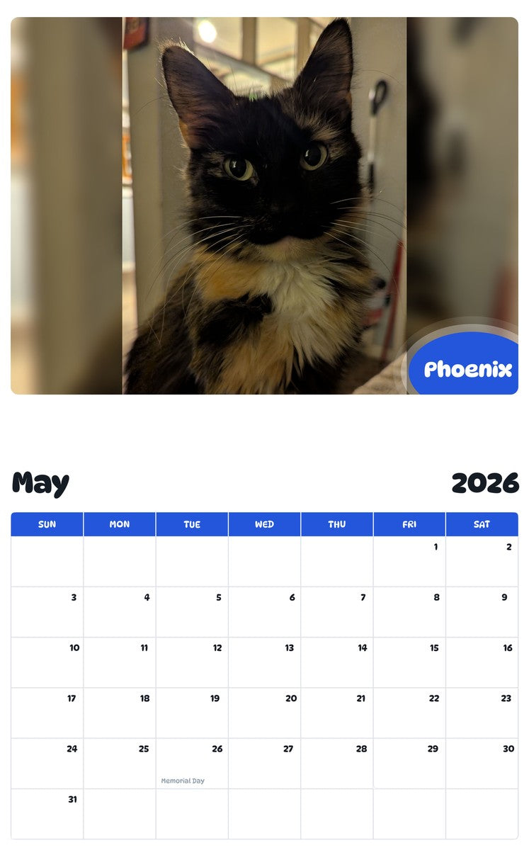 2026 - 2027 Phoenix - Pawidols Pet Calendar
