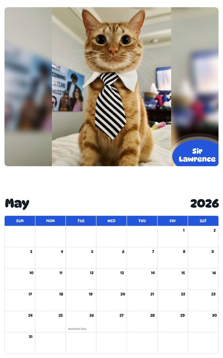 2026 - 2027 Sir Lawrence - Pawidols Pet Calendar