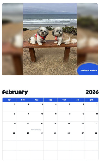 November 2025 - October 2026 Tootsie & kendra - Pawidols Pet Calendar