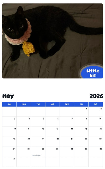 2026 - 2027 Little bit - Pawidols Pet Calendar