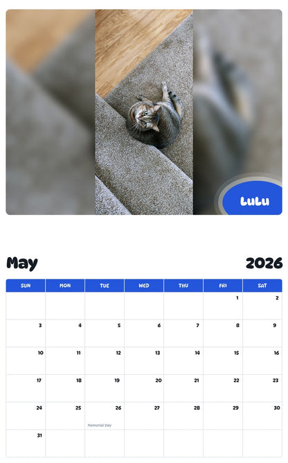 2026 - 2027 LuLu - Pawidols Pet Calendar