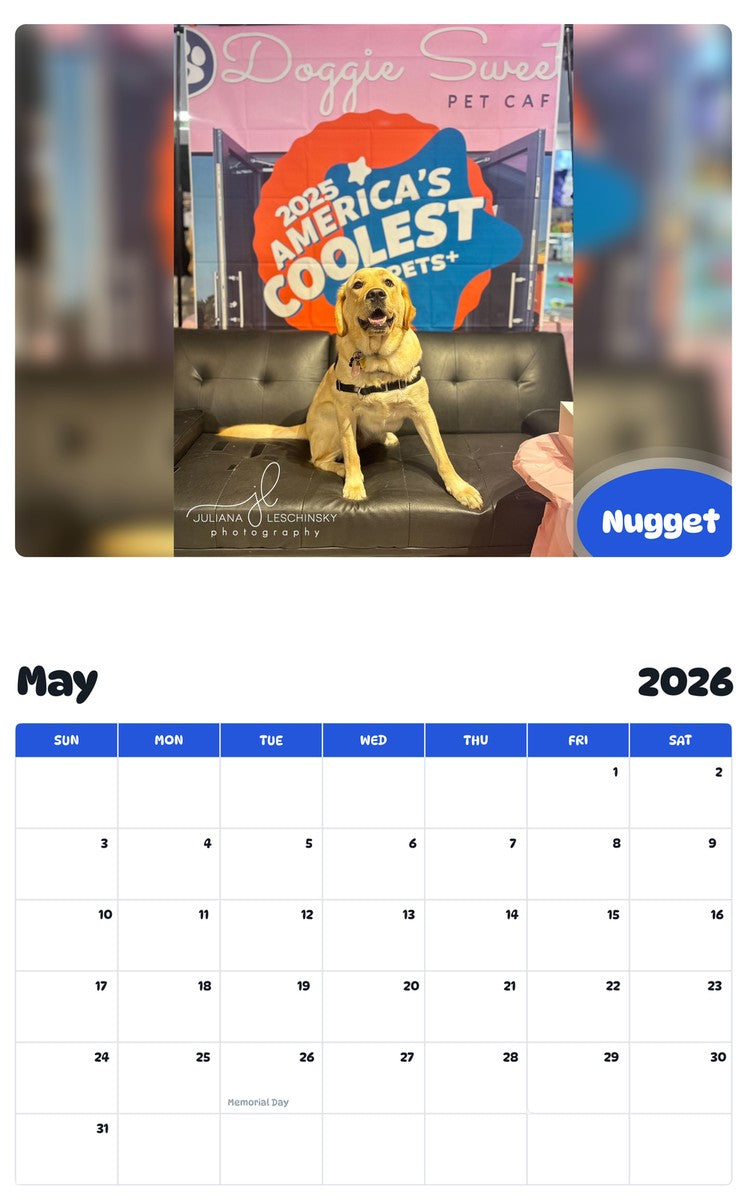 2026 - 2027 Nugget - Pawidols Pet Calendar