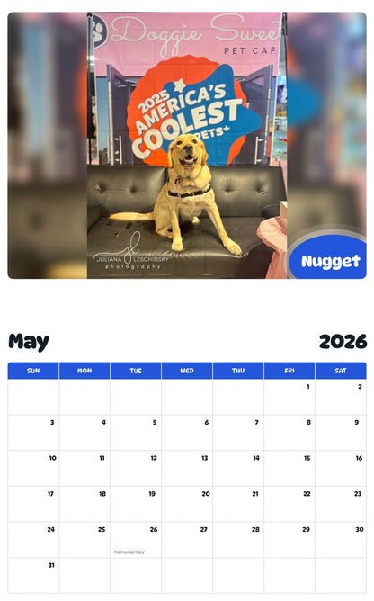 2026 - 2027 Nugget - Pawidols Pet Calendar