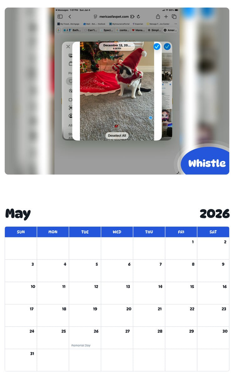 2026 - 2027 Whistle - Pawidols Pet Calendar