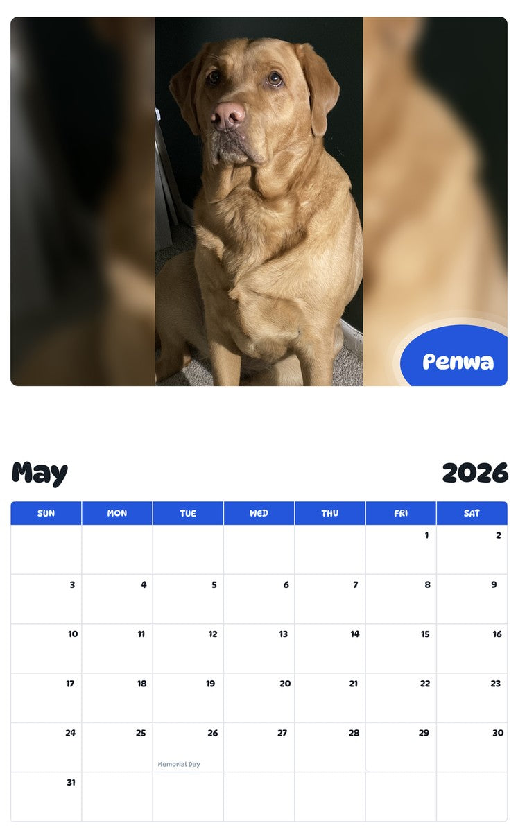 2026 - 2027 Penwa - Pawidols Pet Calendar