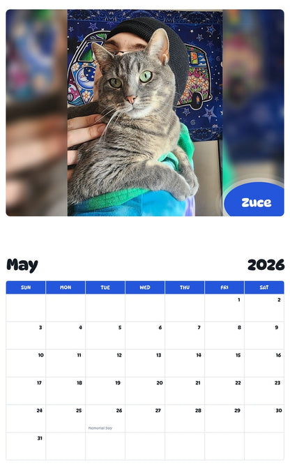 2026 - 2027 Zuce - Pawidols Pet Calendar