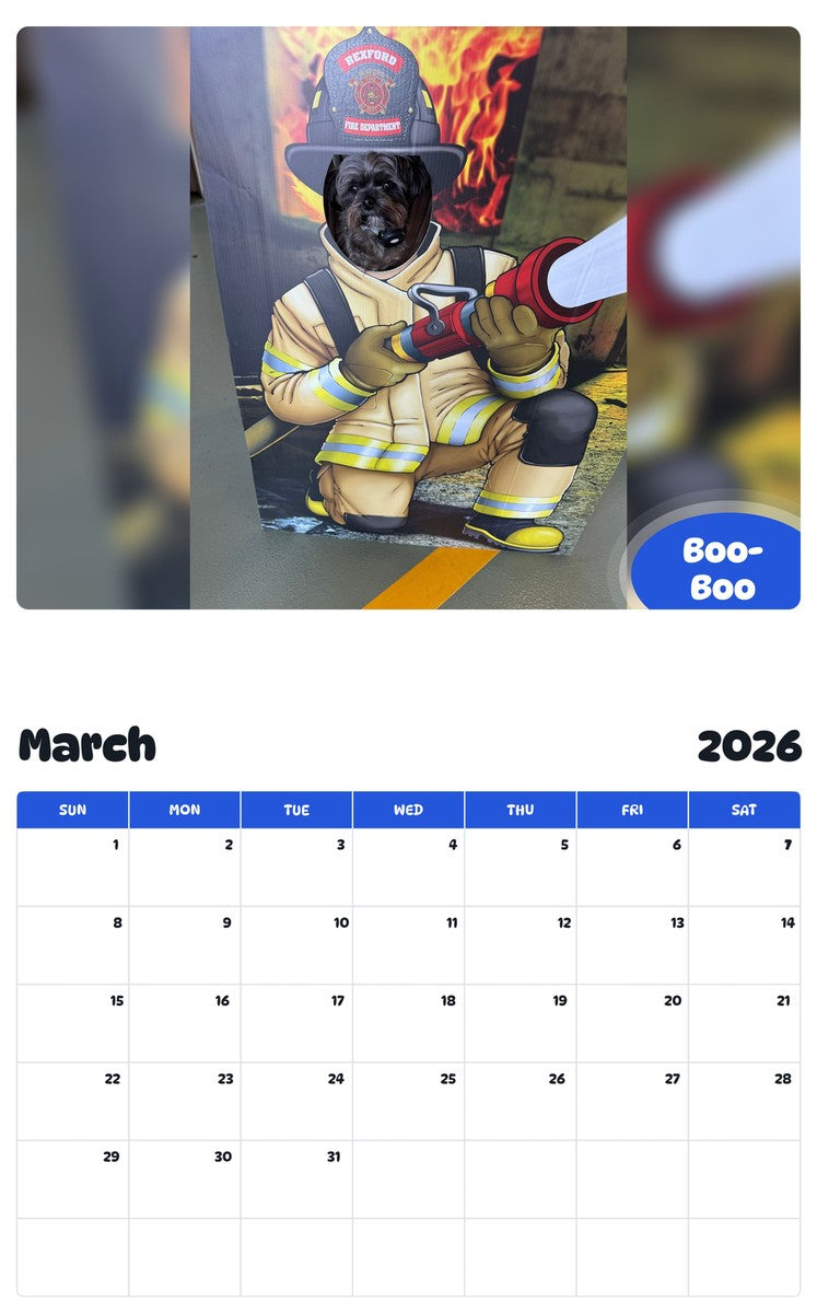 November 2025 - October 2026 Boo-Boo - Pawidols Pet Calendar