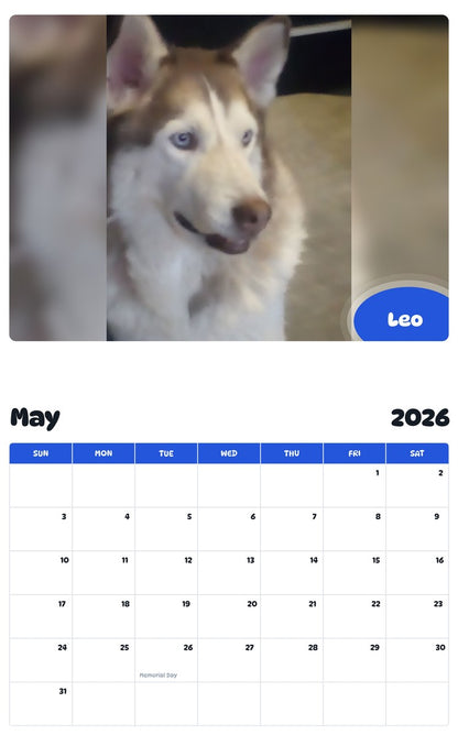 2026 - 2027 Leo - Pawidols Pet Calendar