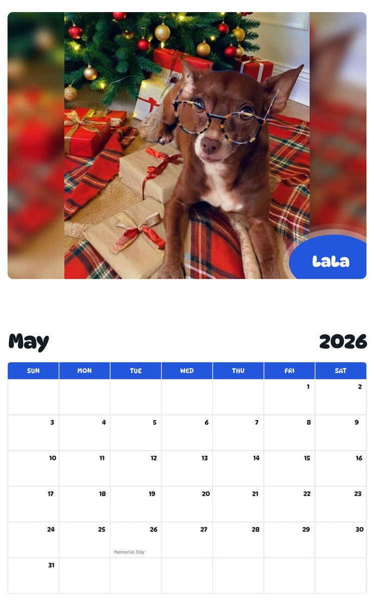 2026 - 2027 LaLa - Pawidols Pet Calendar