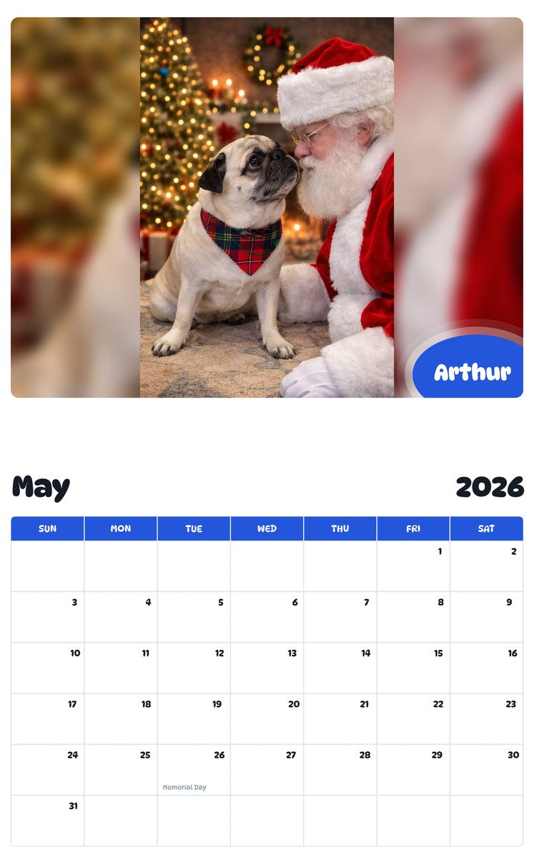 2026 - 2027 Arthur - Pawidols Pet Calendar