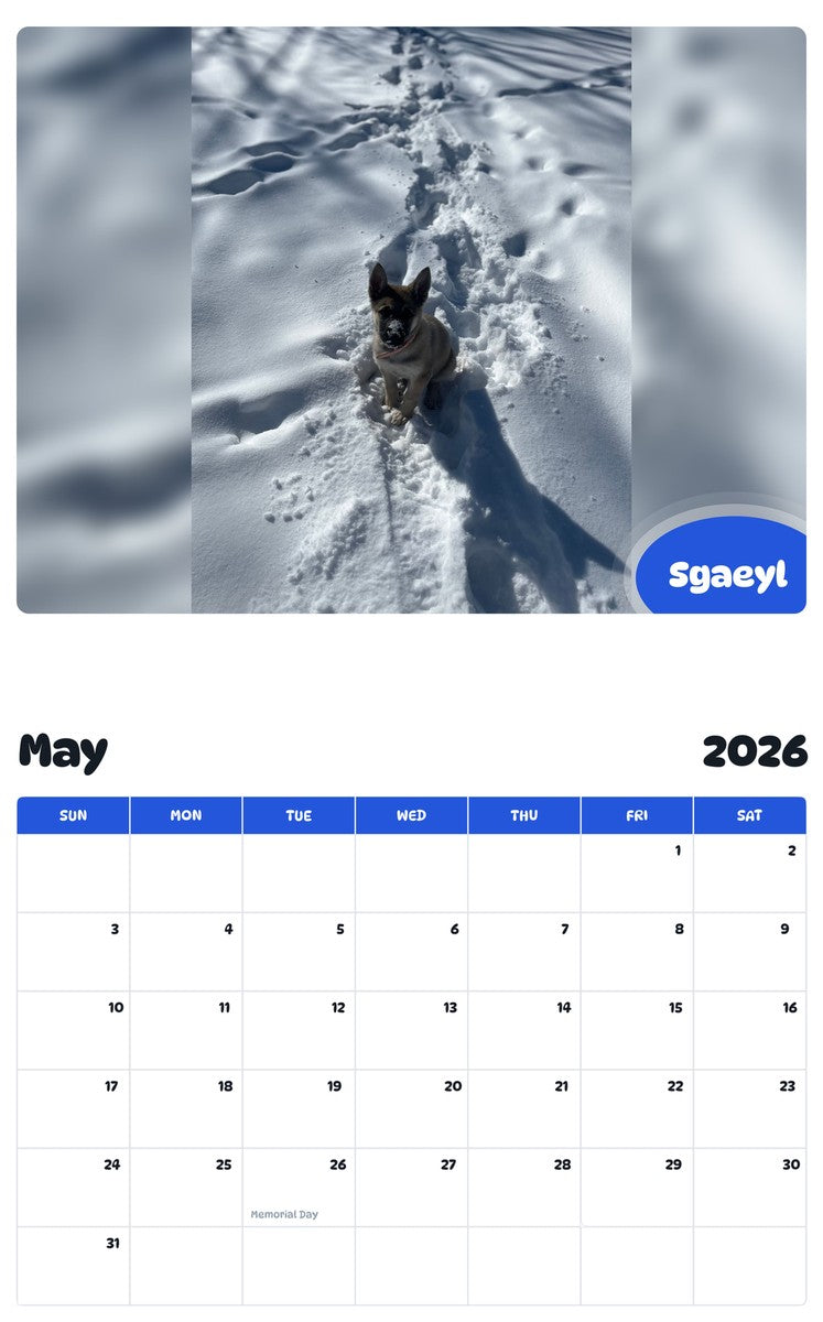 2026 - 2027 Sgaeyl - Pawidols Pet Calendar