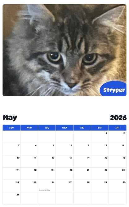 2026 - 2027 Stryper - Pawidols Pet Calendar