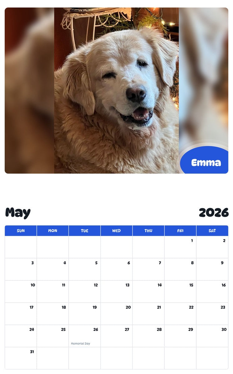 2026 - 2027 Emma - Pawidols Pet Calendar
