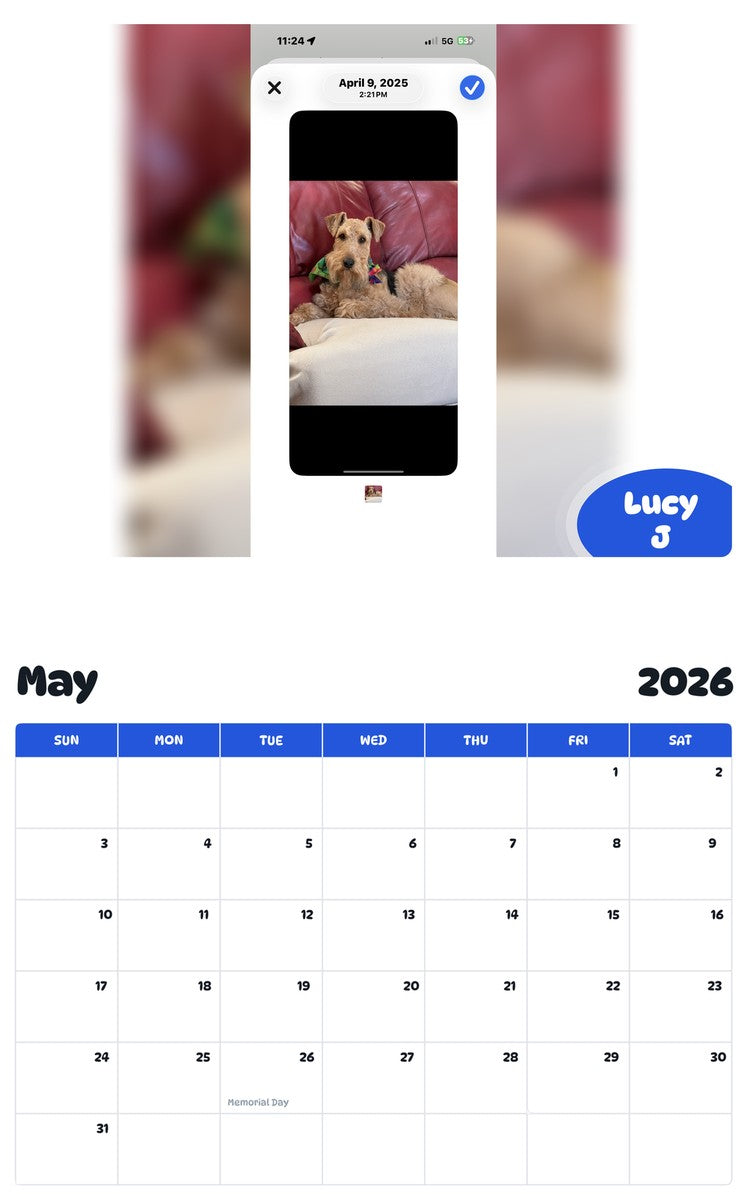 2026 - 2027 Lucy J - Pawidols Pet Calendar