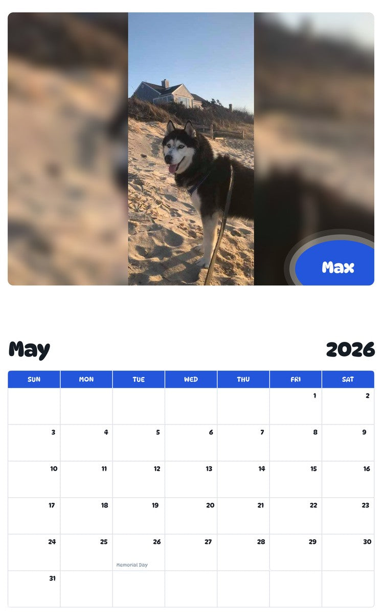 2026 - 2027 Max - Pawidols Pet Calendar