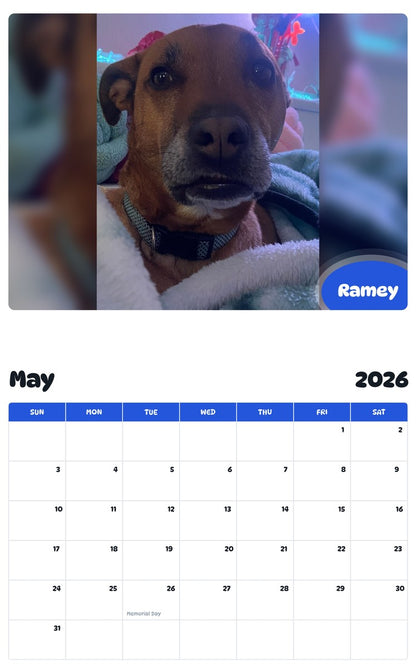 2026 - 2027 Ramey - Pawidols Pet Calendar