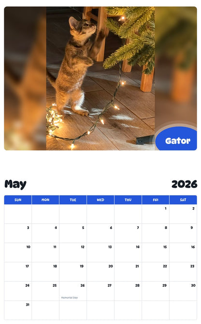 2026 - 2027 Gator - Pawidols Pet Calendar