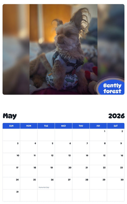 2026 - 2027 Bently forest - Pawidols Pet Calendar