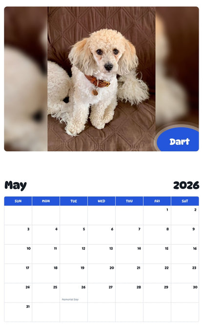 2026 - 2027 Dart - Pawidols Pet Calendar