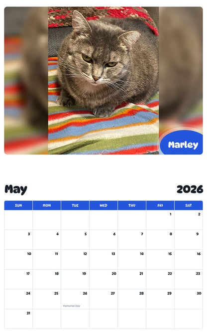 2026 - 2027 Marley - Pawidols Pet Calendar