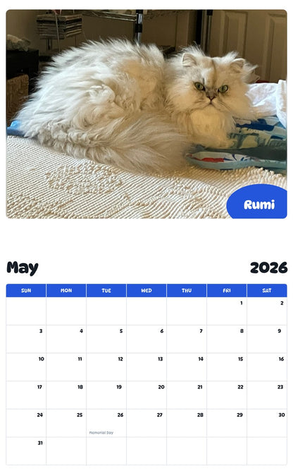 2026 - 2027 Rumi - Pawidols Pet Calendar