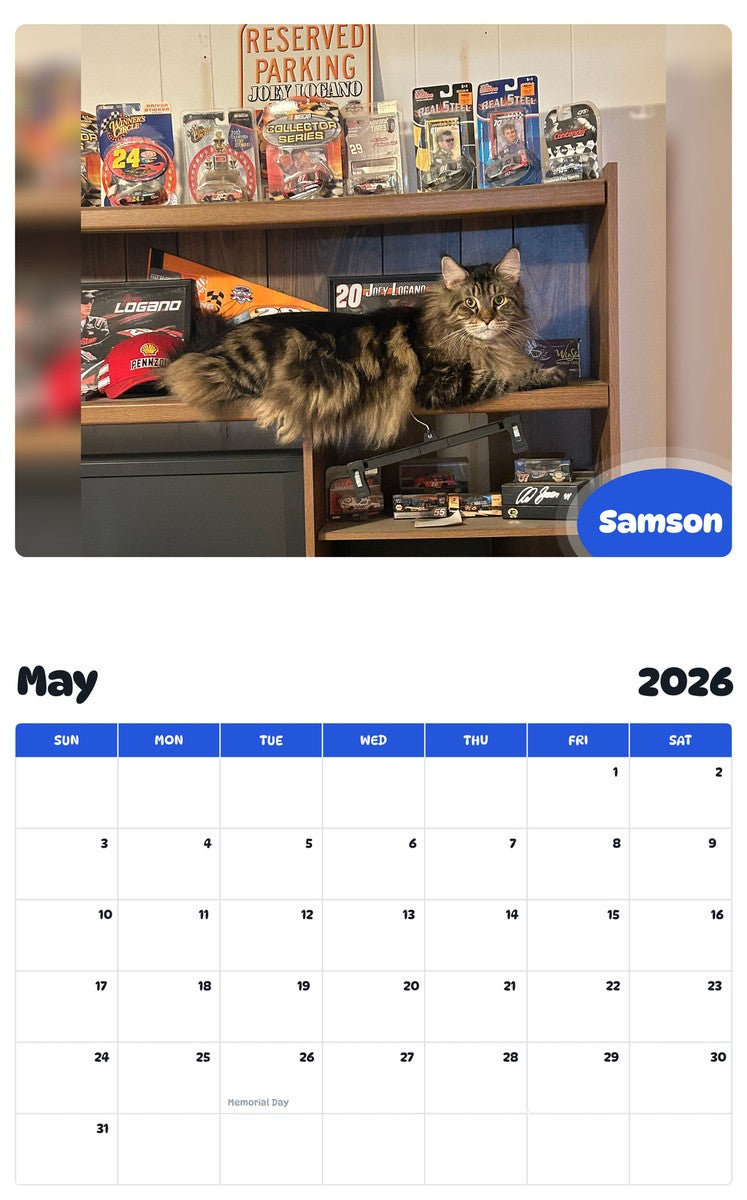 2026 - 2027 Samson - Pawidols Pet Calendar