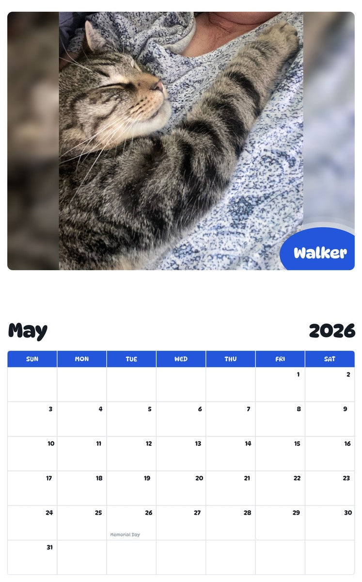 2026 - 2027 Walker - Pawidols Pet Calendar