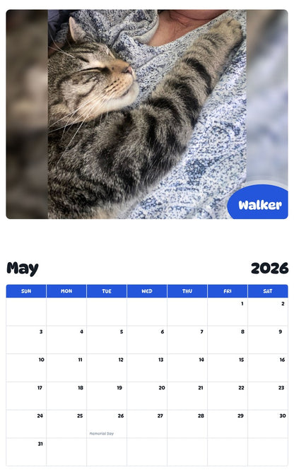 2026 - 2027 Walker - Pawidols Pet Calendar