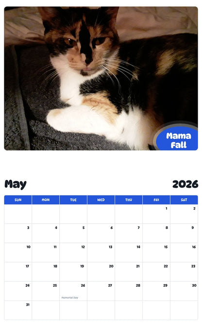 2026 - 2027 Mama Fall - Pawidols Pet Calendar