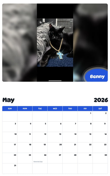 2026 - 2027 Benny - Pawidols Pet Calendar