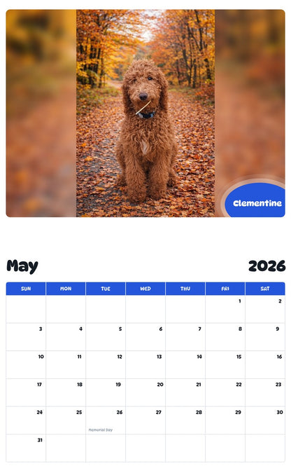 2026 - 2027 Clementine - Pawidols Pet Calendar