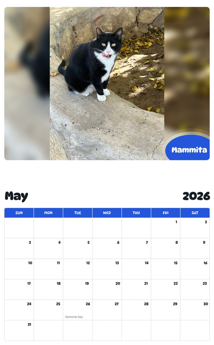 2026 - 2027 Mammita - Pawidols Pet Calendar