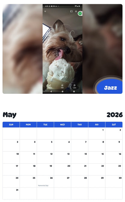2026 - 2027 Jazz - Pawidols Pet Calendar
