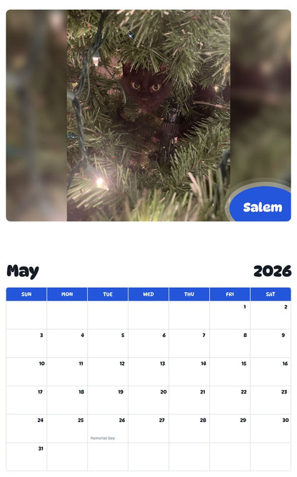 2026 - 2027 Salem - Pawidols Pet Calendar