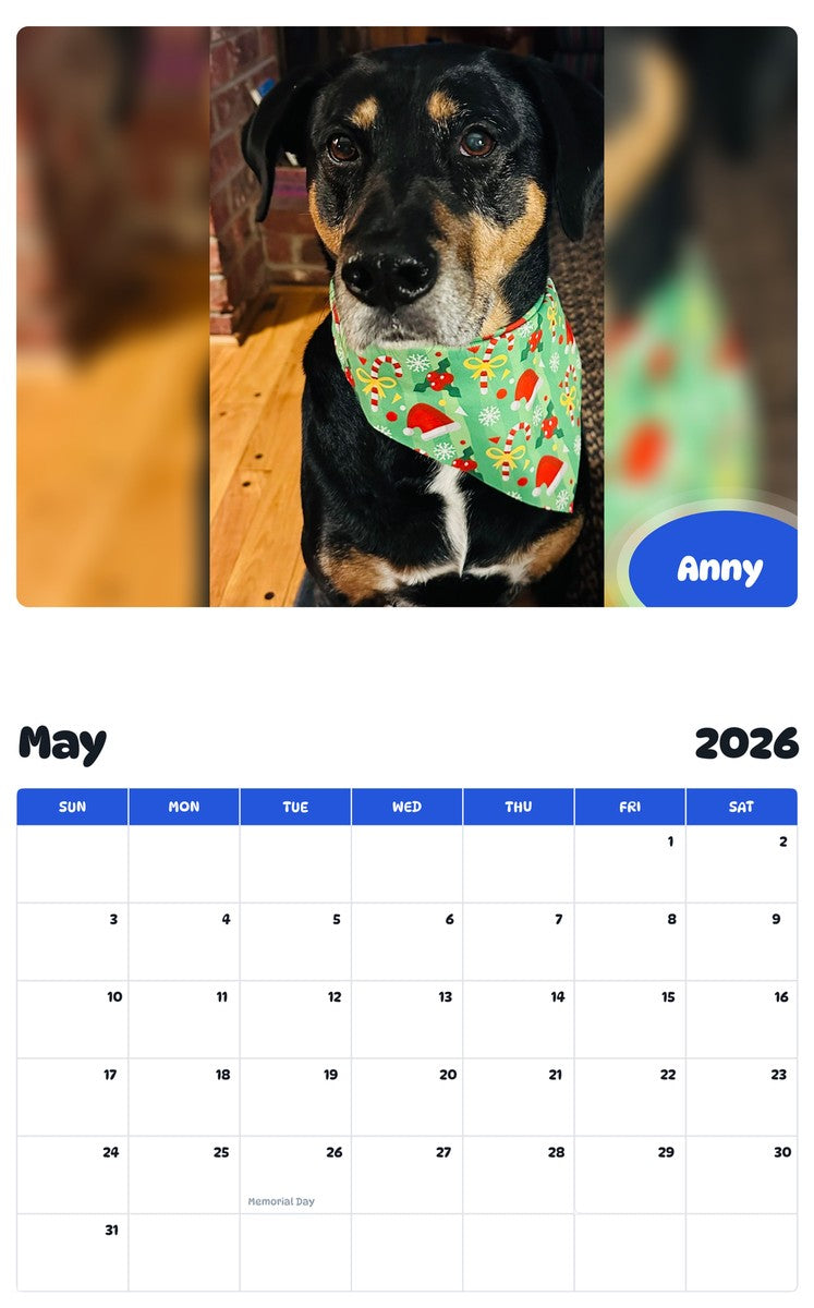 2026 - 2027 Anny - Pawidols Pet Calendar