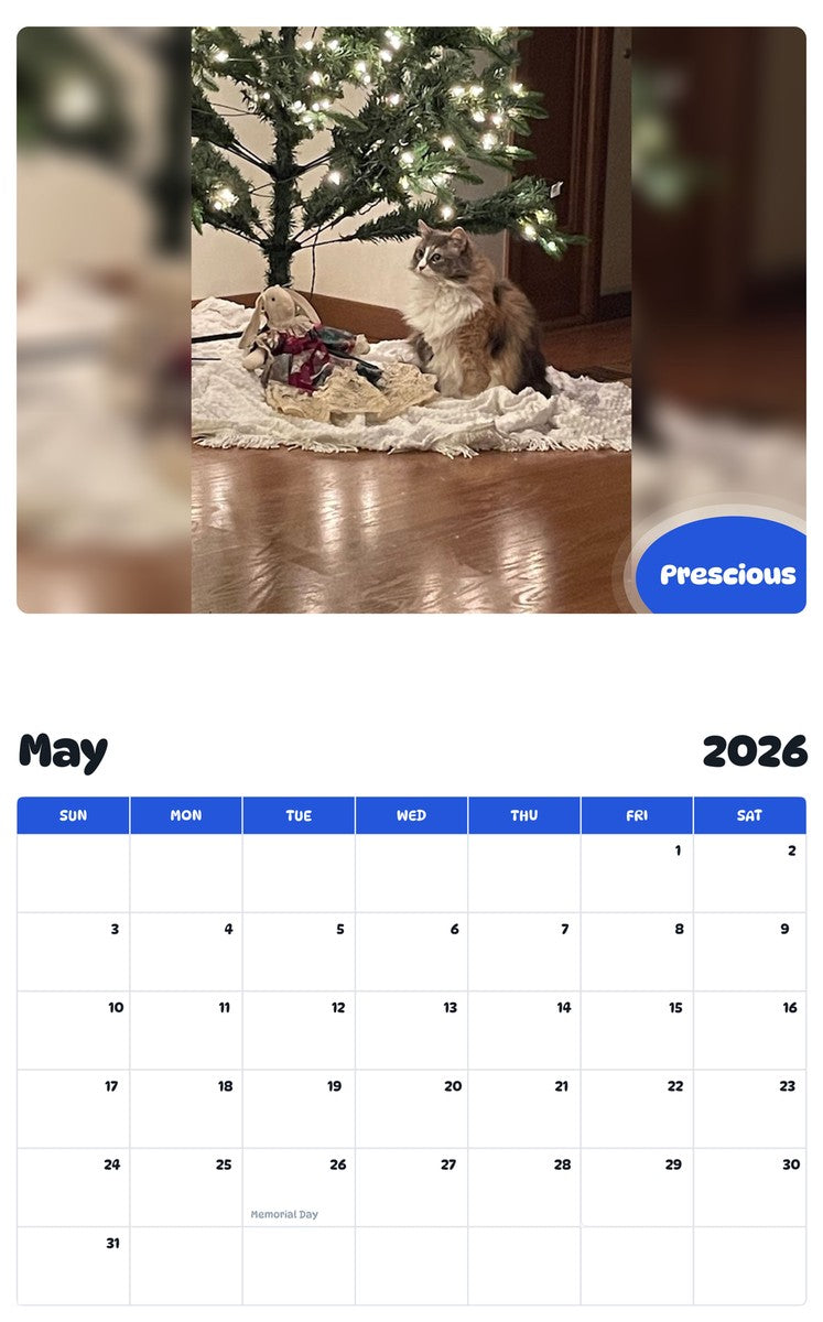 2026 - 2027 Prescious - Pawidols Pet Calendar