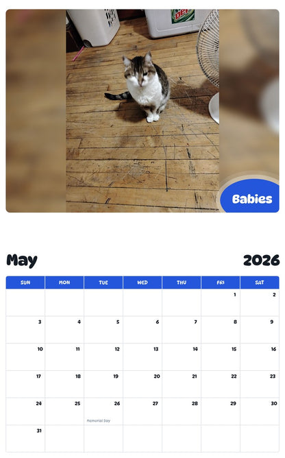 2026 - 2027 Babies - Pawidols Pet Calendar