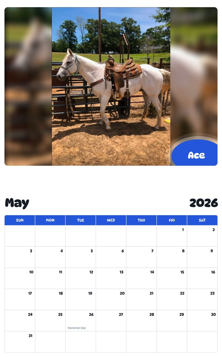 2026 - 2027 Ace - Pawidols Pet Calendar