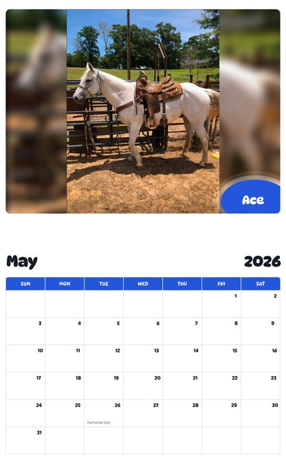 2026 - 2027 Ace - Pawidols Pet Calendar