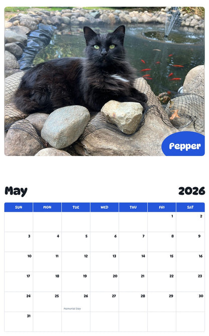 2026 - 2027 Pepper - Pawidols Pet Calendar