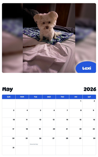 2026 - 2027 Lexi - Pawidols Pet Calendar