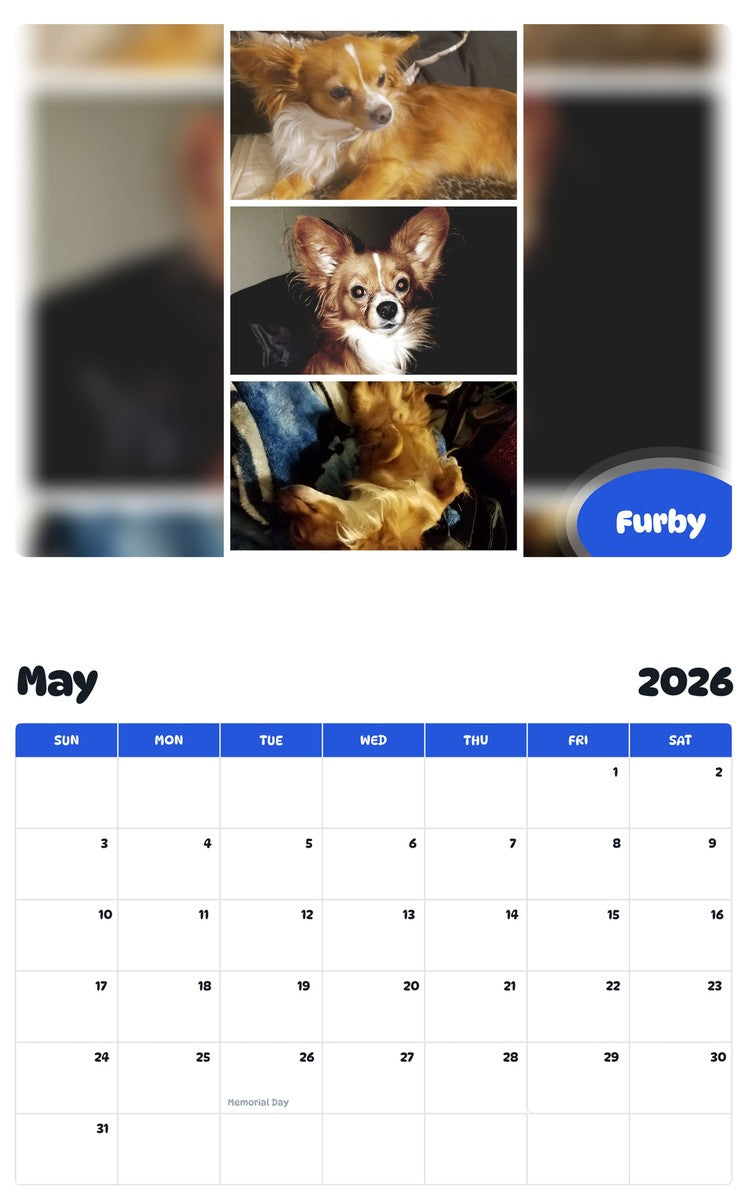 2026 - 2027 Furby - Pawidols Pet Calendar