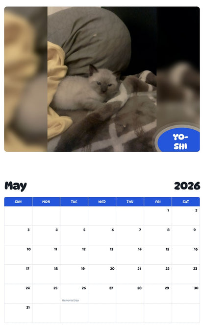 2026 - 2027 YO-SHI - Pawidols Pet Calendar