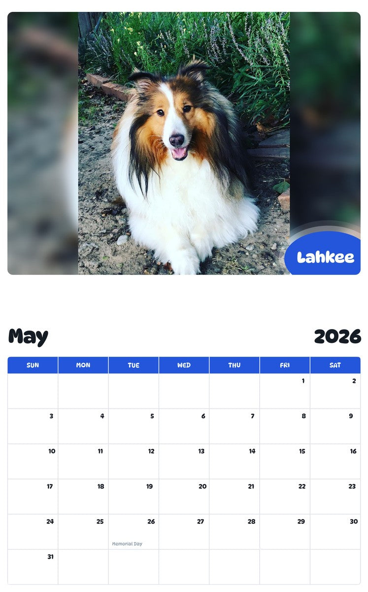 2026 - 2027 Lahkee - Pawidols Pet Calendar