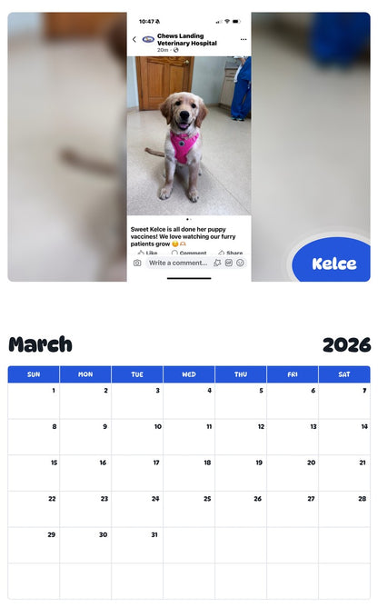November 2025 - October 2026 Kelce - Pawidols Pet Calendar