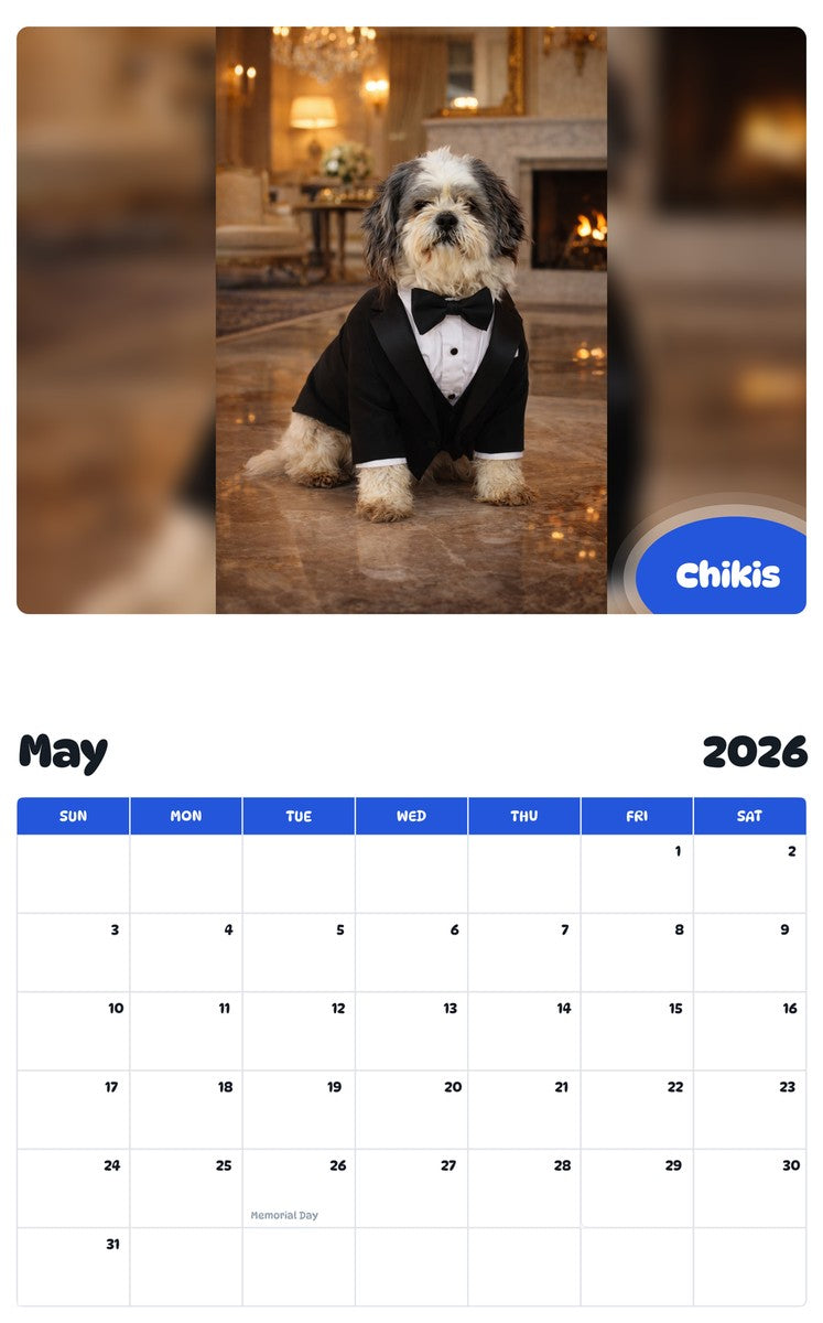 2026 - 2027 Chikis - Pawidols Pet Calendar