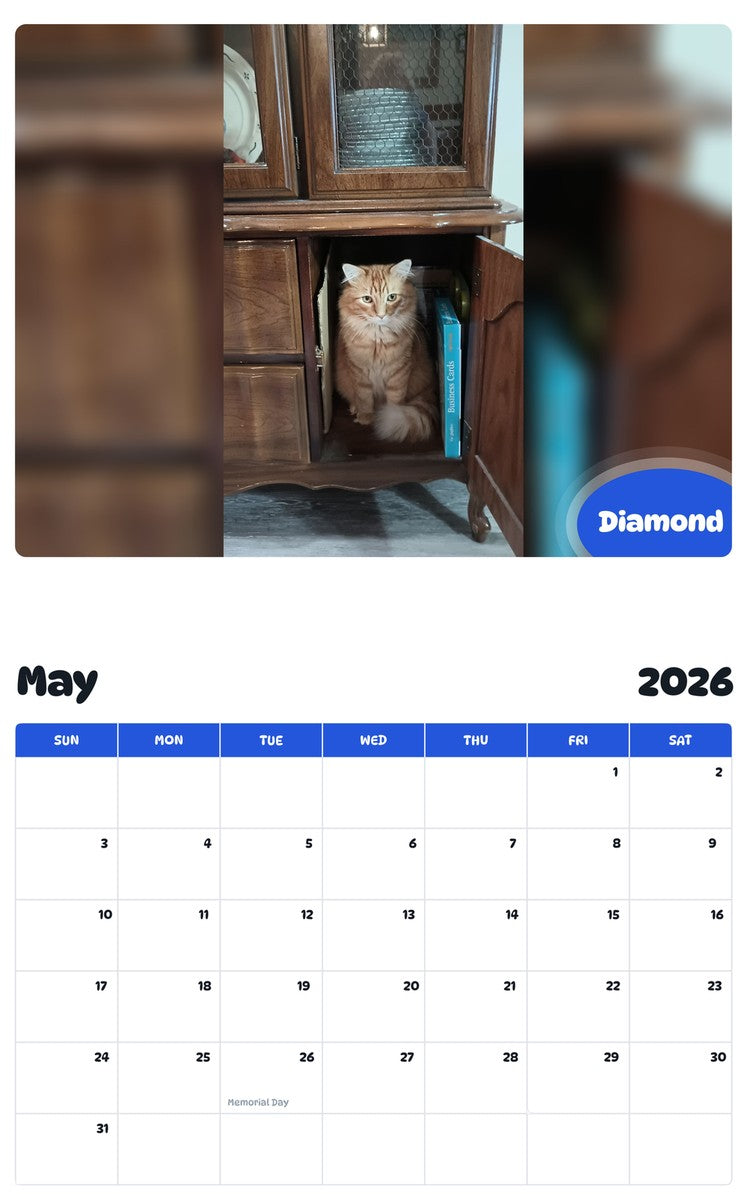 2026 - 2027 Diamond - Pawidols Pet Calendar