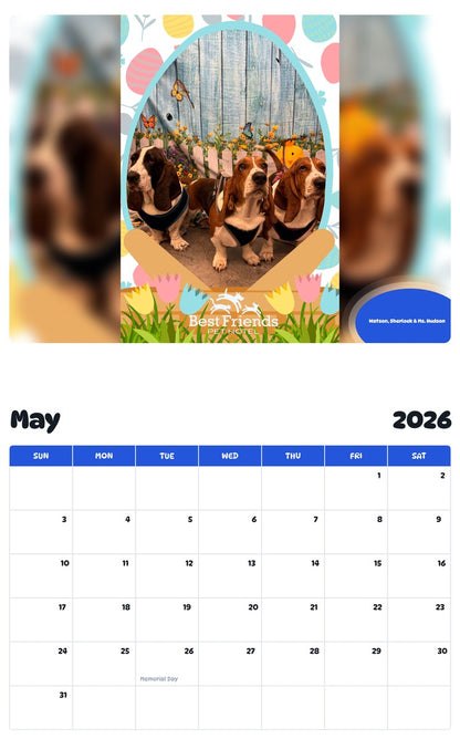 2026 - 2027 Watson, Sherlock & Ms. Hudson - Pawidols Pet Calendar