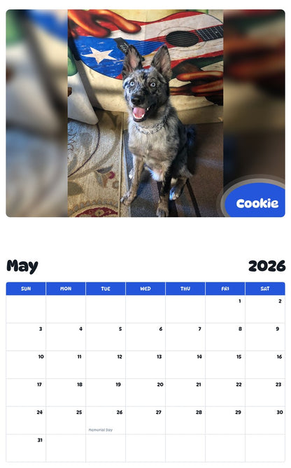 2026 - 2027 Cookie - Pawidols Pet Calendar